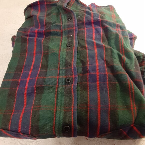 Codet (XL) Men's Green & Red Long Sleeve Flannel Shirt w/2 Pockets. - Picture 4 of 4